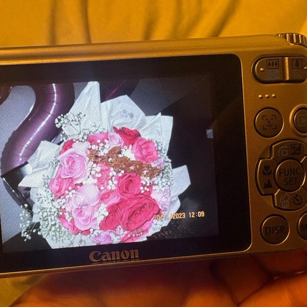 Canon Gray Digital Camera with Black Accents